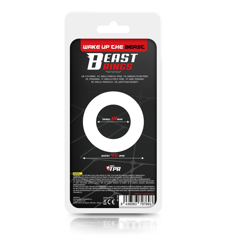 Anillo para el Pene Striped Súper Flexible y Resistente 1.9 cm Negro - Imagen 3