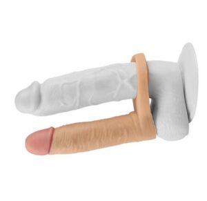 Dildo The Ultra Soft Double con Vibración 5.8 Natural