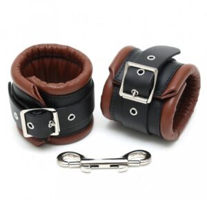Esposas para Pies Cuero Negro y Marrón 7cm