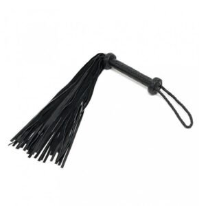 Flogger Trenzado Cuero Negro