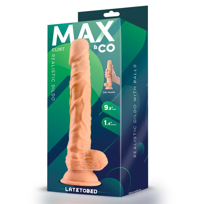 Clint Dildo Realista con Testículos Natural 9.8” - Imagen 4