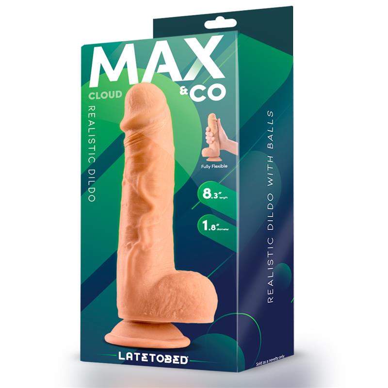 Cloud Dildo Realista con Testículos 8.3” Natural - Imagen 4