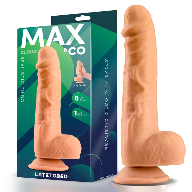 Cloud Dildo Realista con Testículos 8.3” Natural