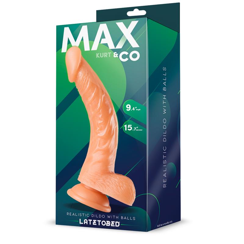 Kurt Dildo Realista con Testículos Natural 9,4” - 24 cm - Imagen 2