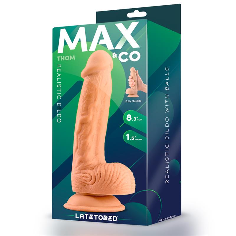 Thom Dildo Realista con Testículos Natural 8.3” - Imagen 4